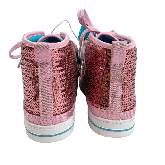 Nickelodeon Girls Sneakers Pink Sequin Sparkly Big Girls Size 3 NWT Jojo Sewa - Picture 5 of 6
